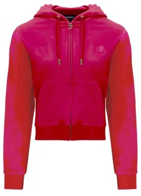 Juicy Couture Robertson Classic Velour Hoodie - raspberry sorbet