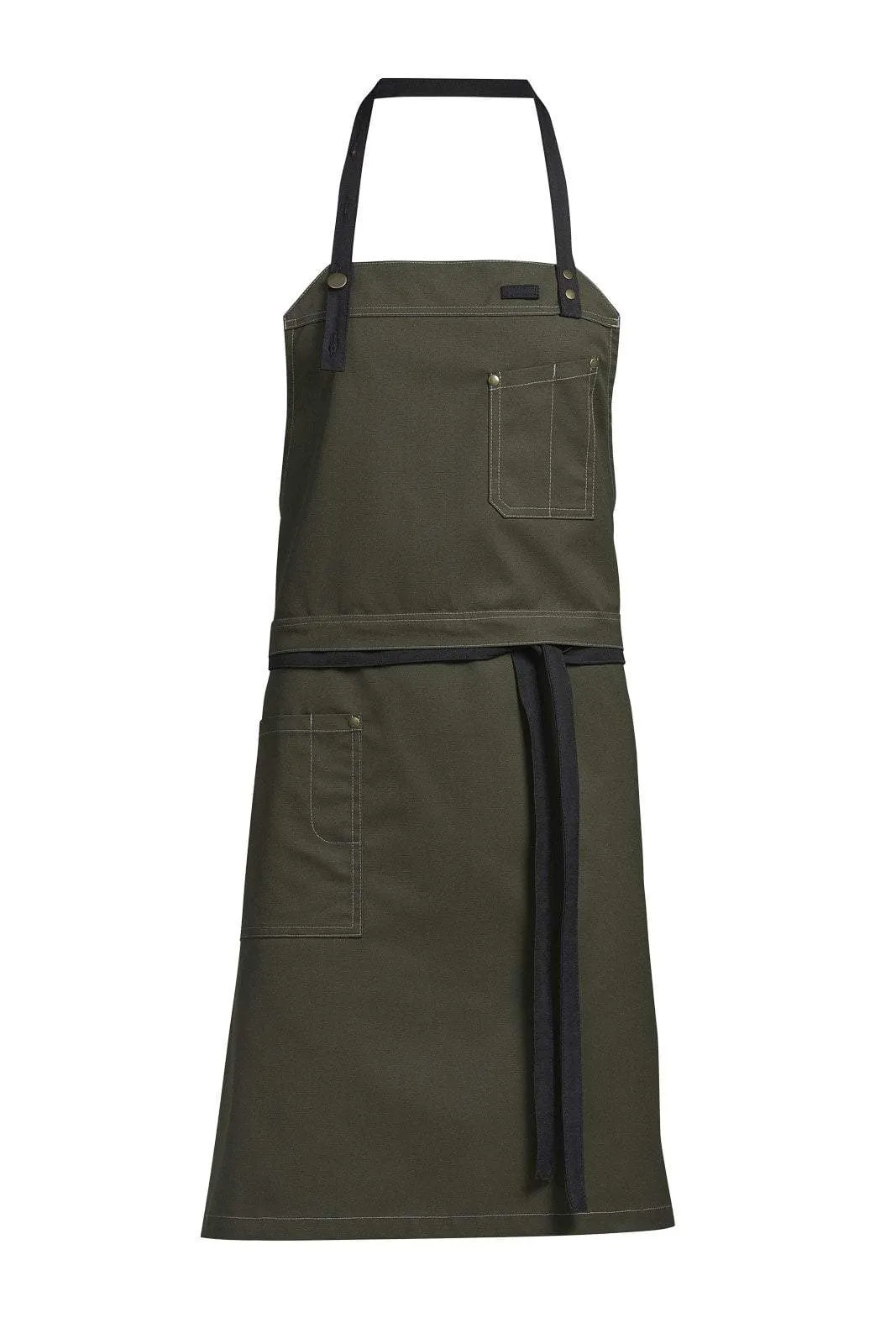 Kentaur 30360 Cypres Olive Raw Bib Apron