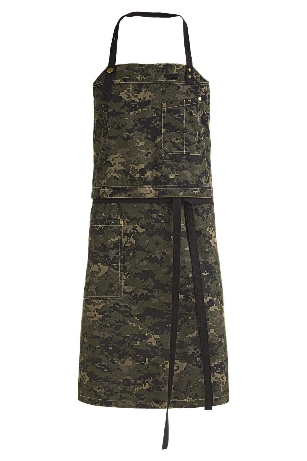 Kentaur 30360 Cypres Olive Raw Bib Apron