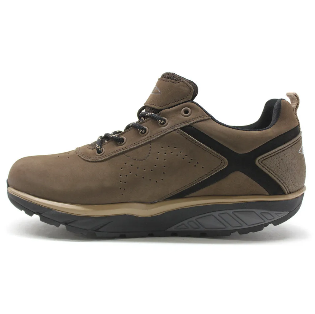 Kibo SYM Nubuck Leather Men's Low-Top Sneakers