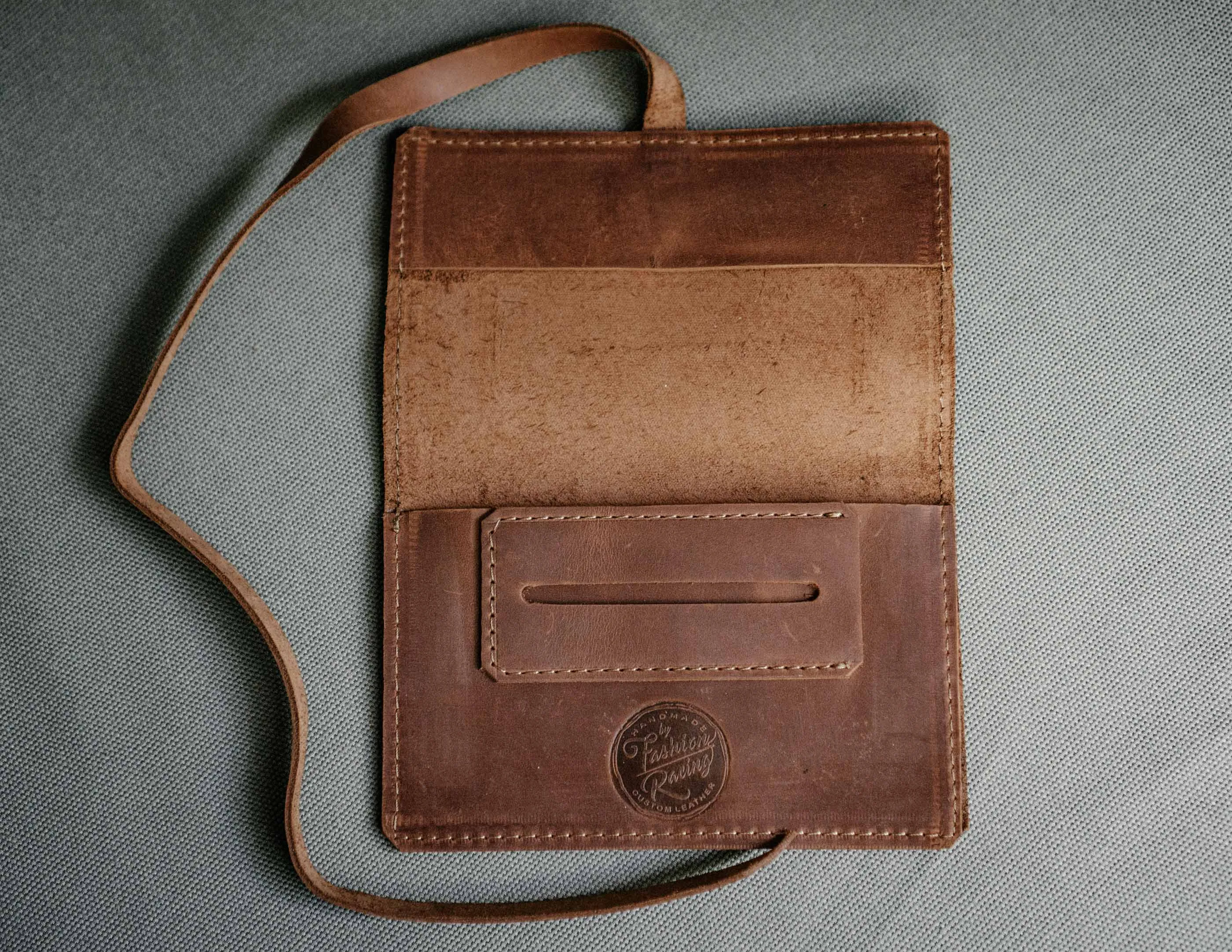 Leather Tobacco Pouch | Tobacco Joke in Brown Leather, HandCrafted