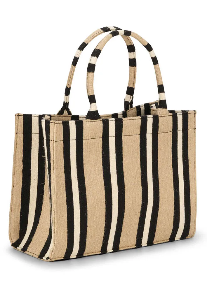 Luna Moon Svinklv Big Tote - Taske - Jute/Black