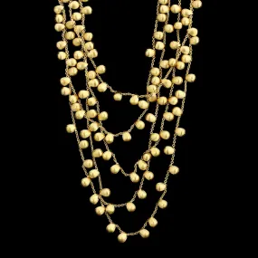 Marco Bicego 18K Yellow Gold Estate Acapulco Five Row Bead Necklace