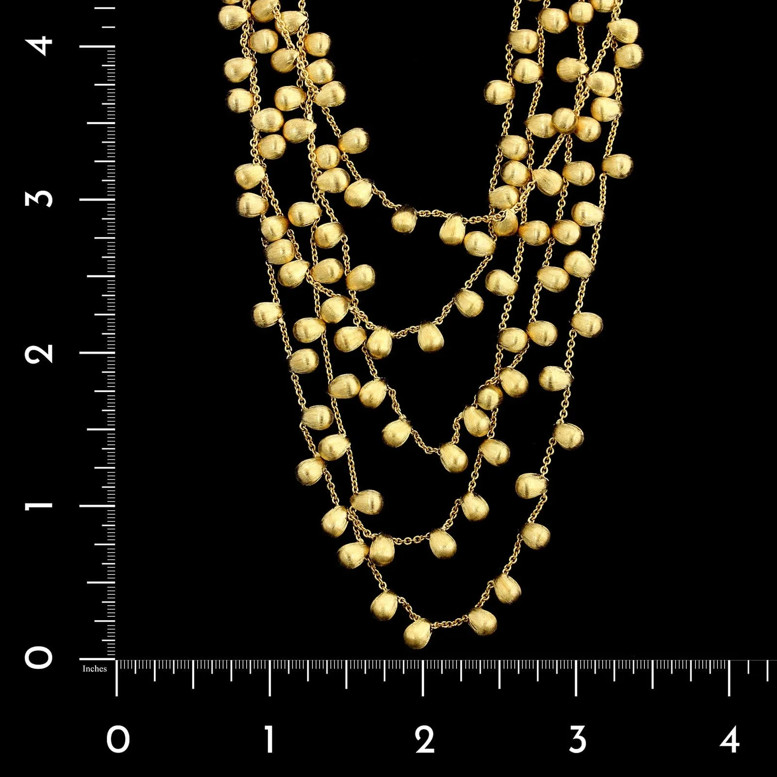 Marco Bicego 18K Yellow Gold Estate Acapulco Five Row Bead Necklace