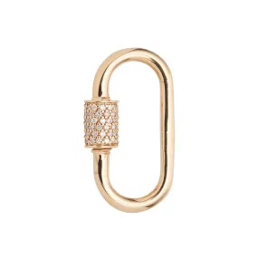 Marla Aaron 14k Yellow Gold Stoned Diamond Medium Lock