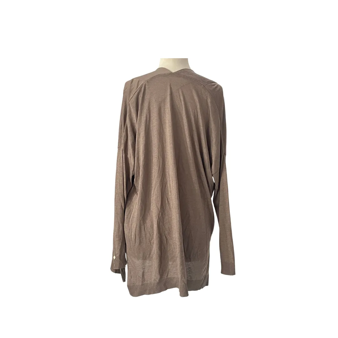 Massimo Dutti Olive Front-open Knit Soft Cover-up | Gently Used |