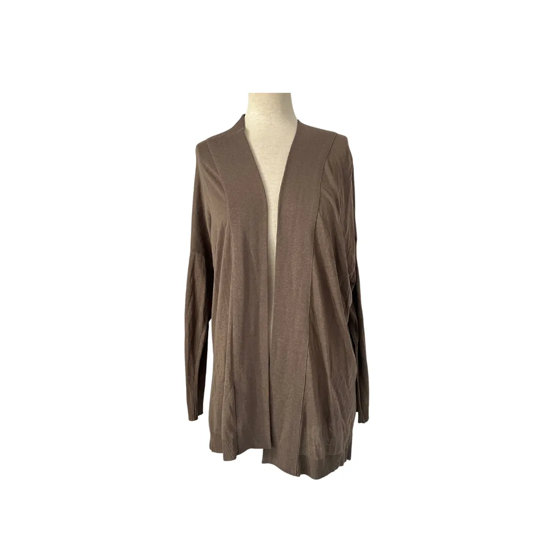 Massimo Dutti Olive Front-open Knit Soft Cover-up | Gently Used |