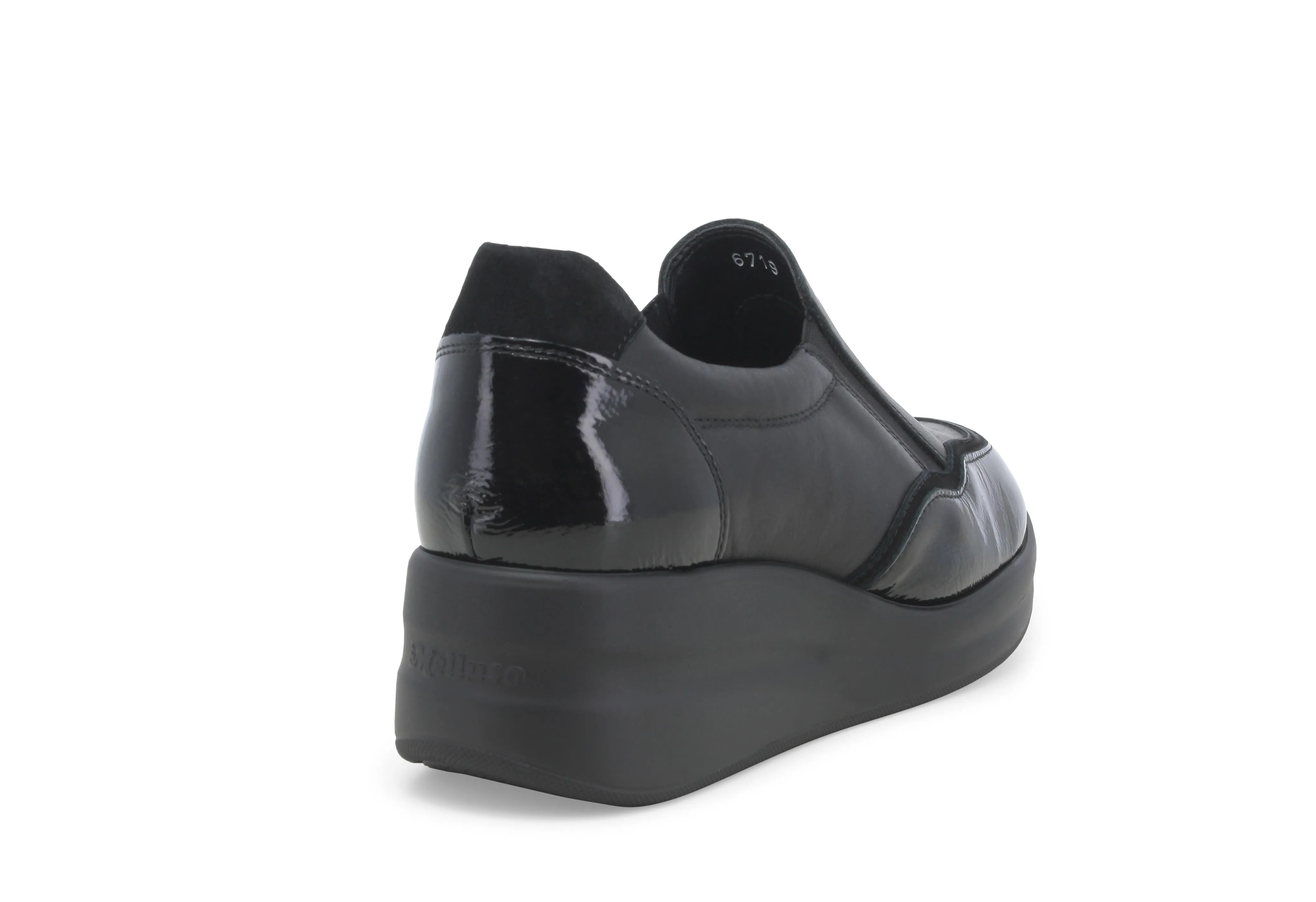 Melluso Scarpe Comfort Slip-on 2 Elastici Zeppa Tomaia Pelle