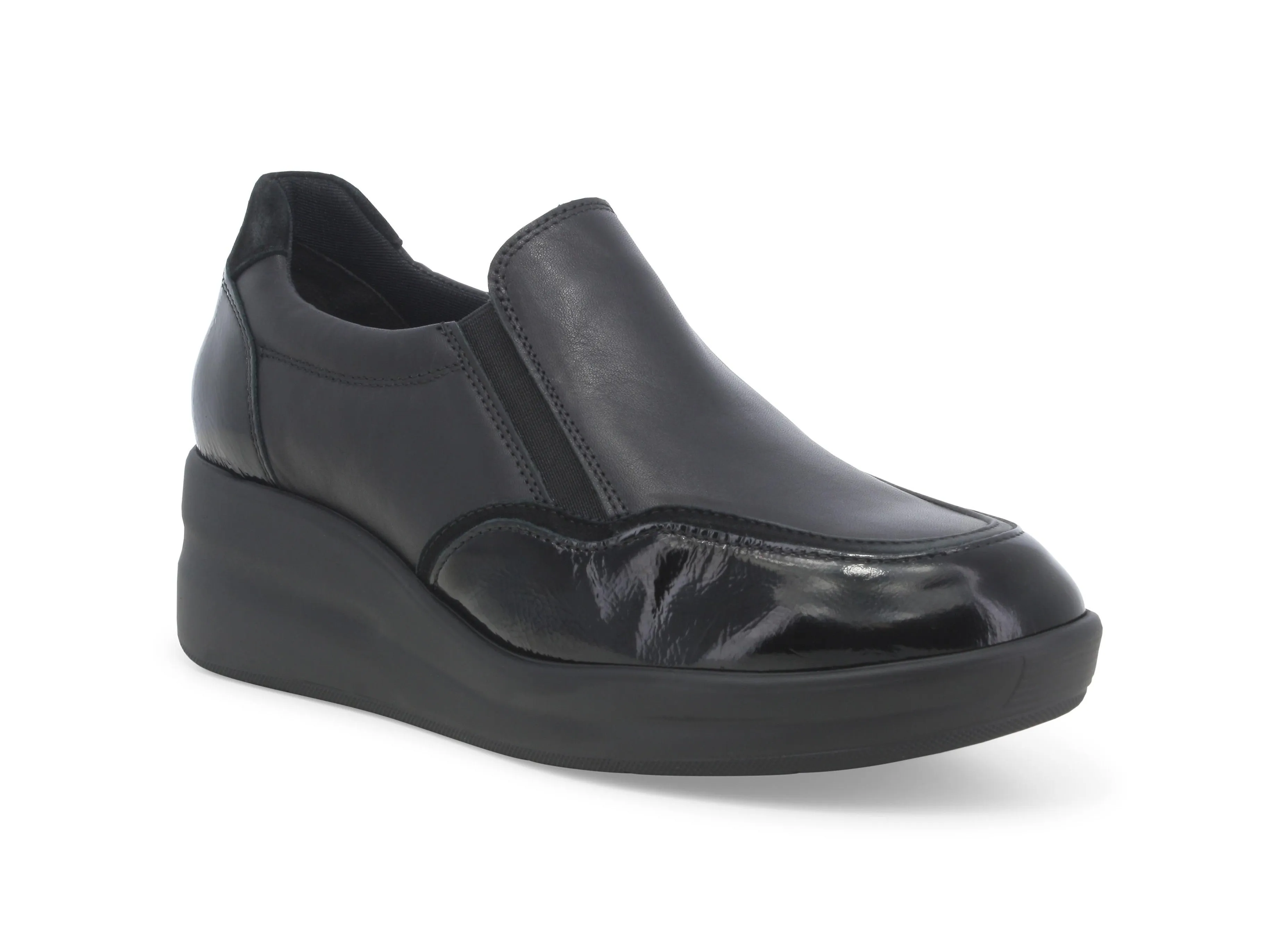 Melluso Scarpe Comfort Slip-on 2 Elastici Zeppa Tomaia Pelle