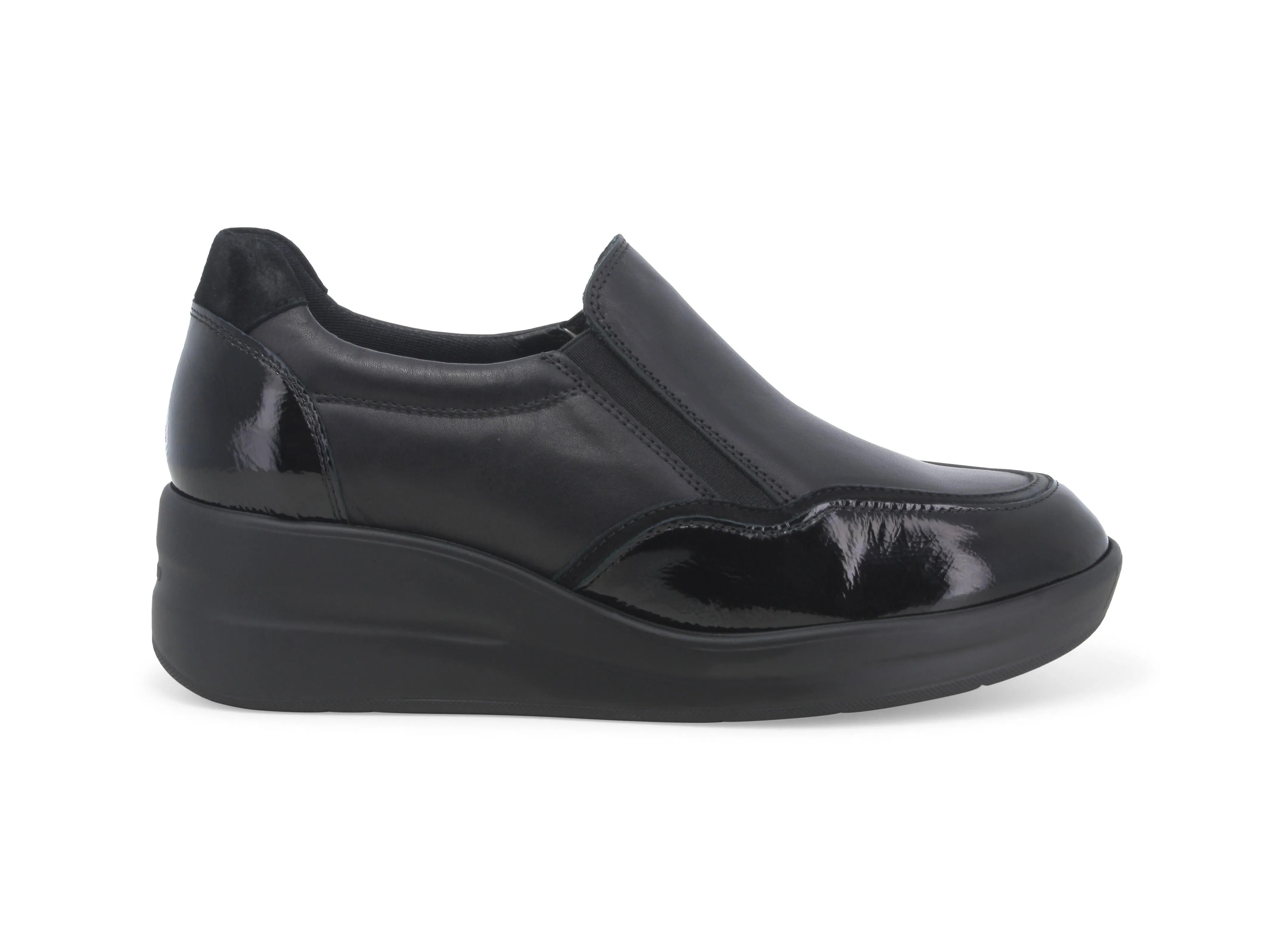 Melluso Scarpe Comfort Slip-on 2 Elastici Zeppa Tomaia Pelle