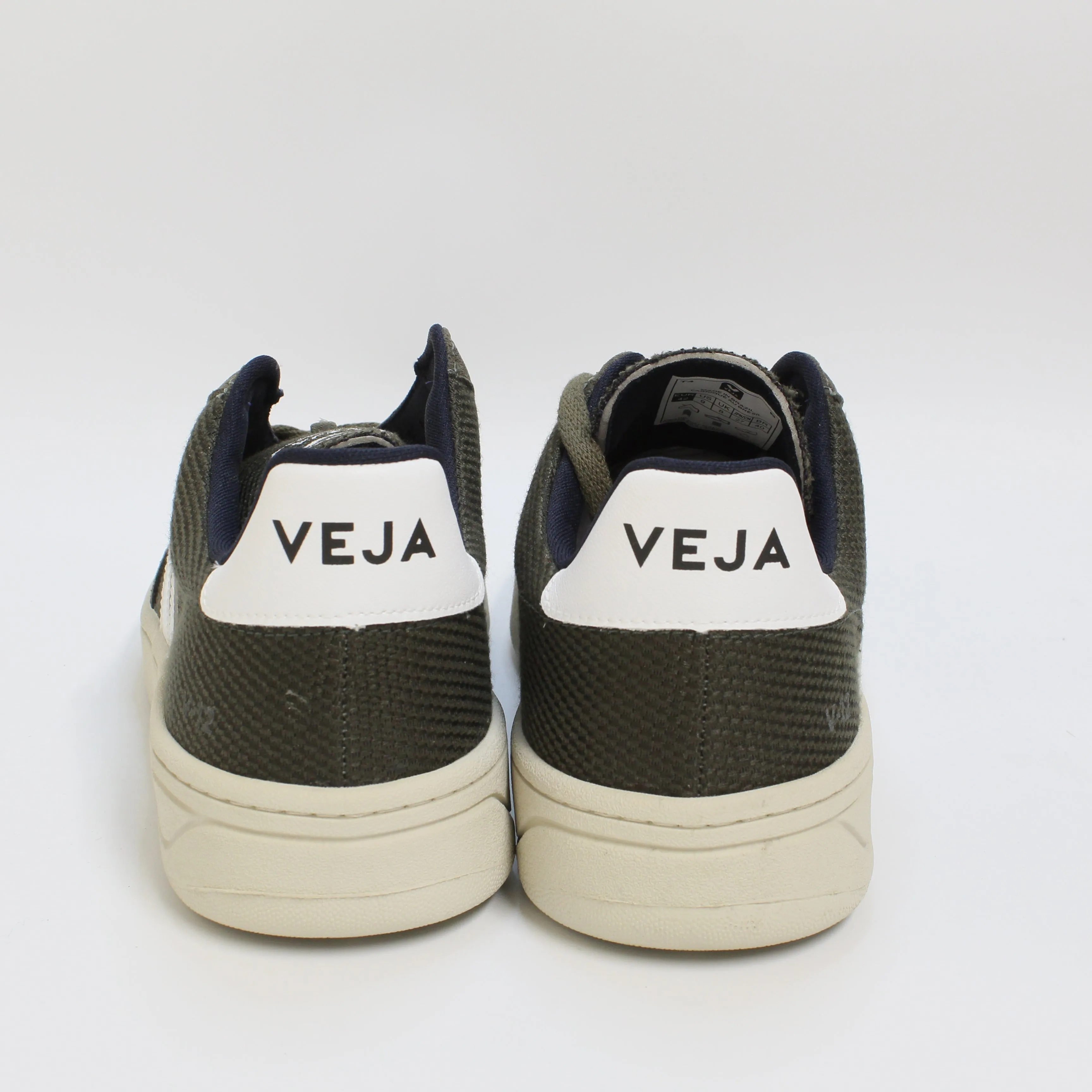 Mens Veja V12 Bmesh Olive White Trainers