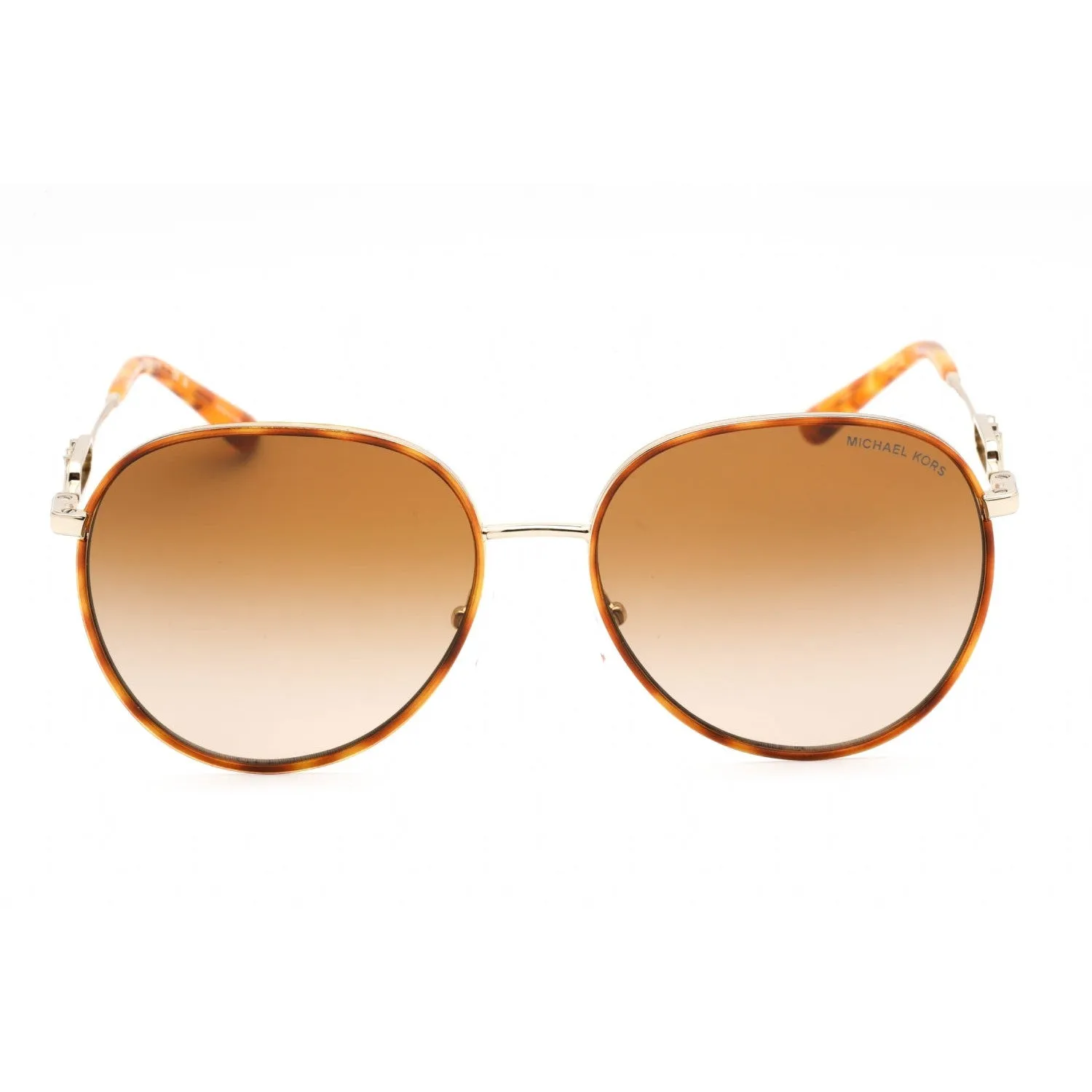 Michael Kors 0MK1128J Sunglasses Light Gold Amber Tortoise / Amber Gradient Women's