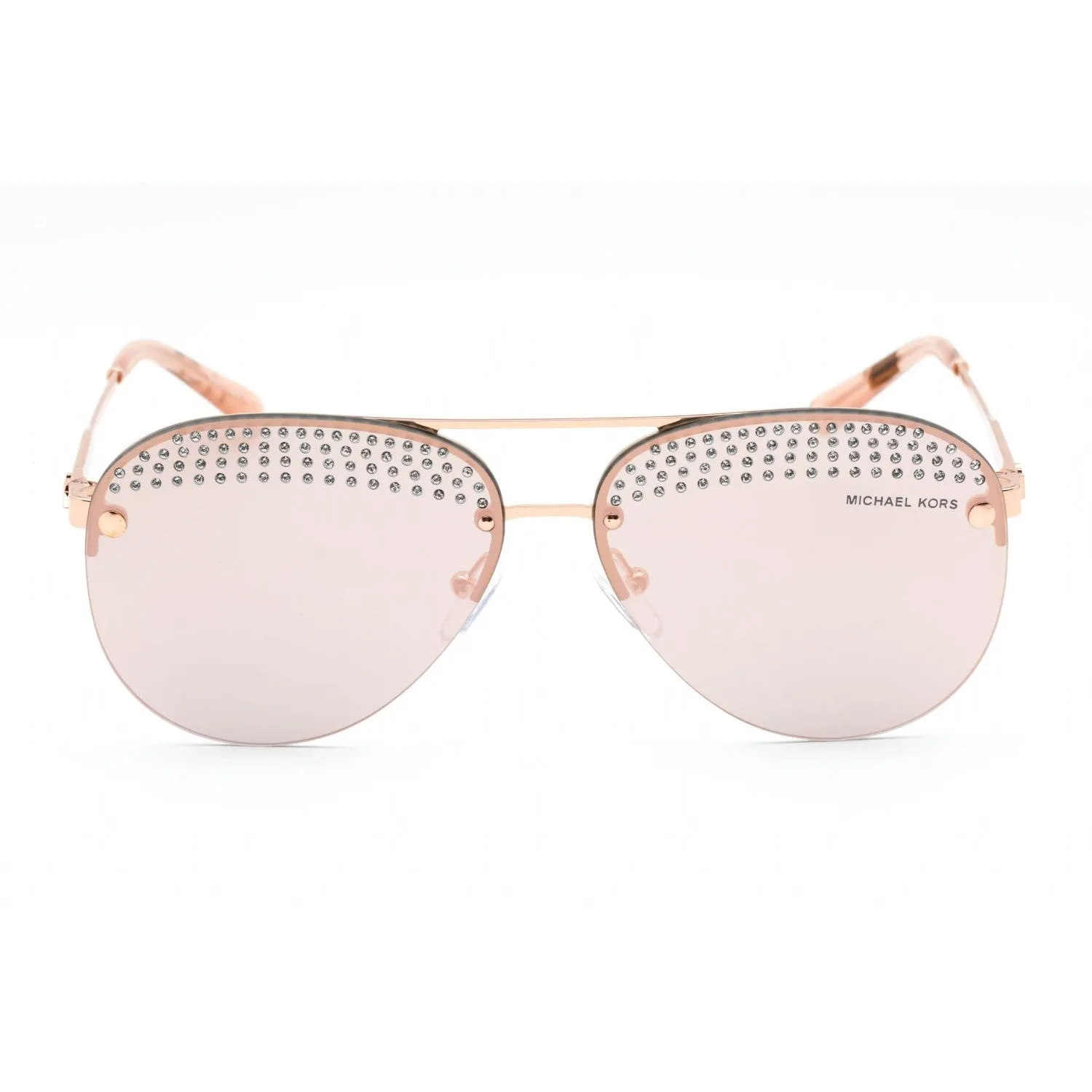 Michael Kors 0MK1135B Sunglasses Rose Gold / Grey Mirror Rose Gold Women's