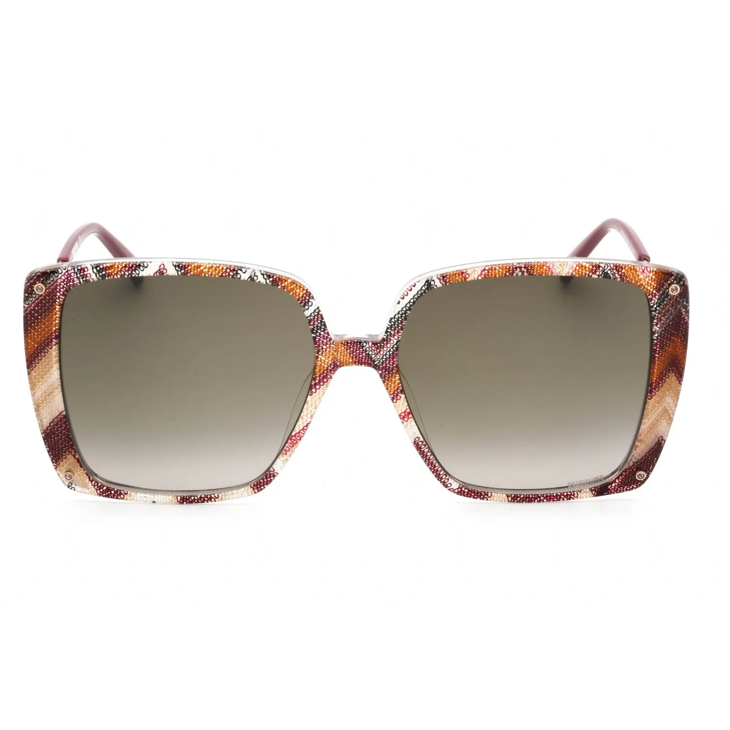 Missoni MIS 0002/S Sunglasses Plum Multicolor / Brown Gradient Women's