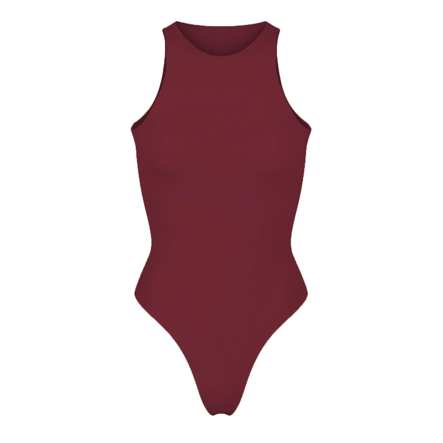 Nadia High Neck Bodysuit - Berry