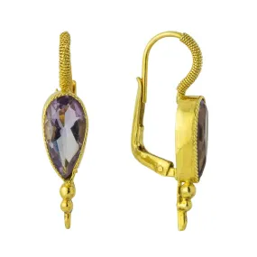 Neo-Classic Amethyst Teardrop Earrings