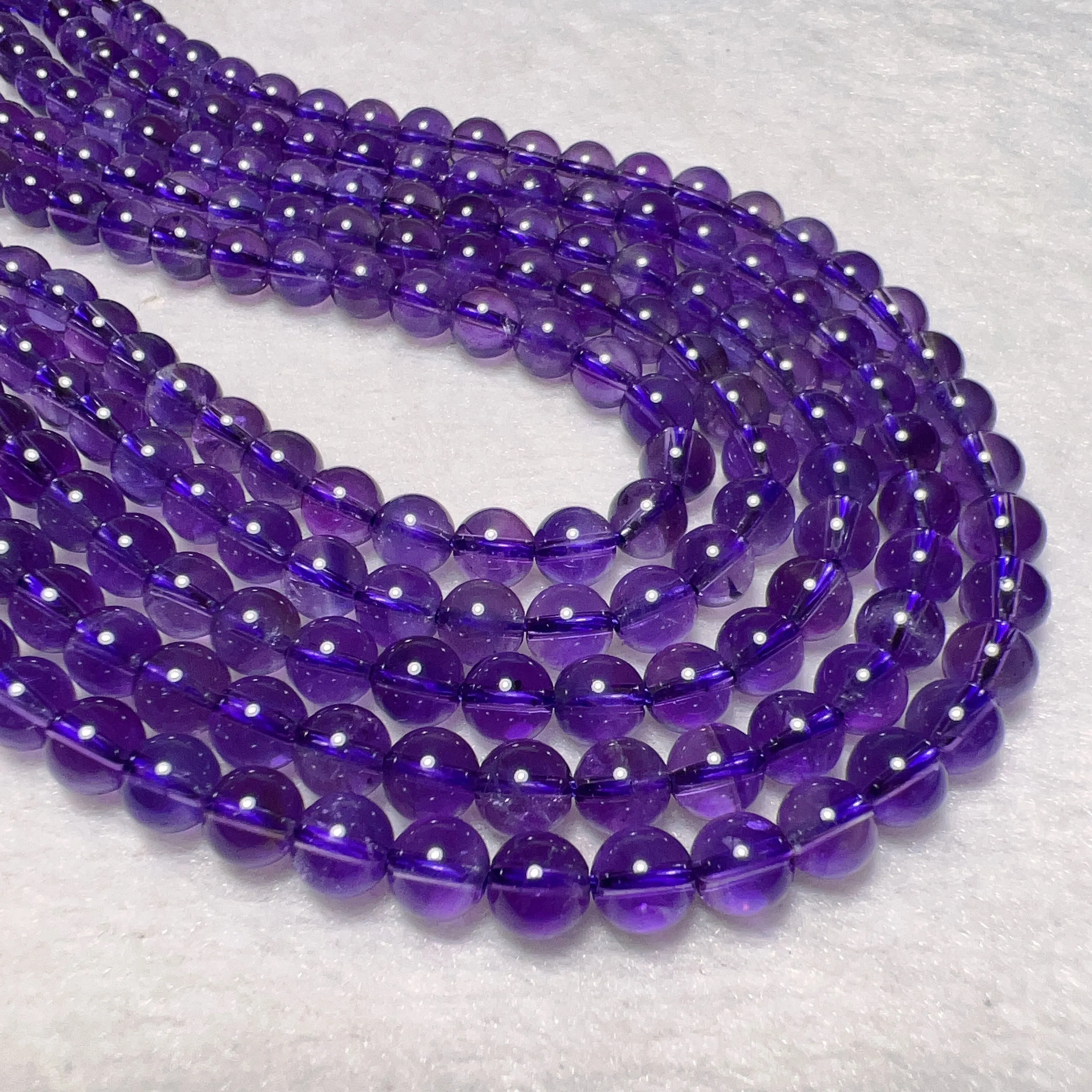 Nice Color - 6mm Natural Amethyst Round Bead Strands DIY Jewelry Project