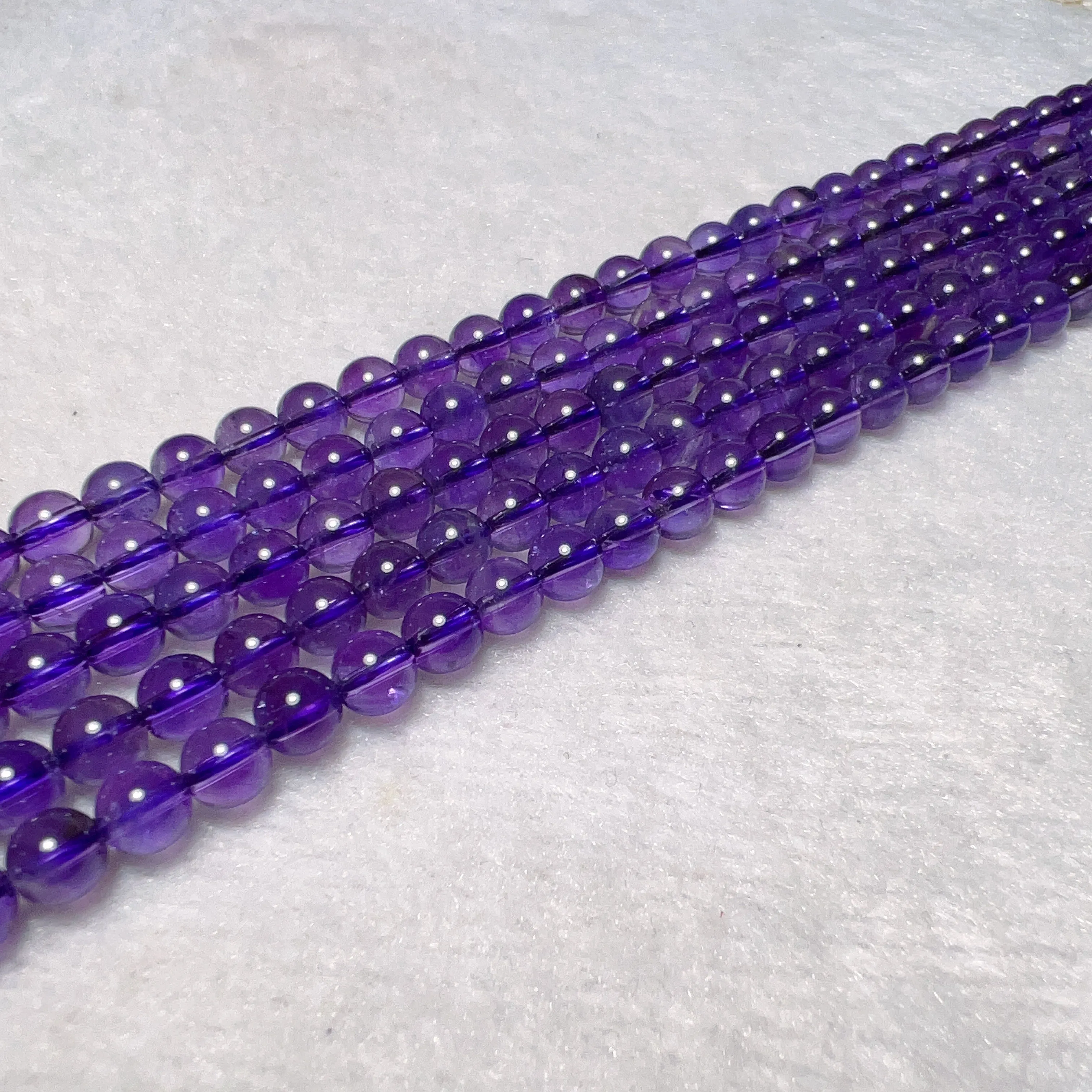 Nice Color - 6mm Natural Amethyst Round Bead Strands DIY Jewelry Project