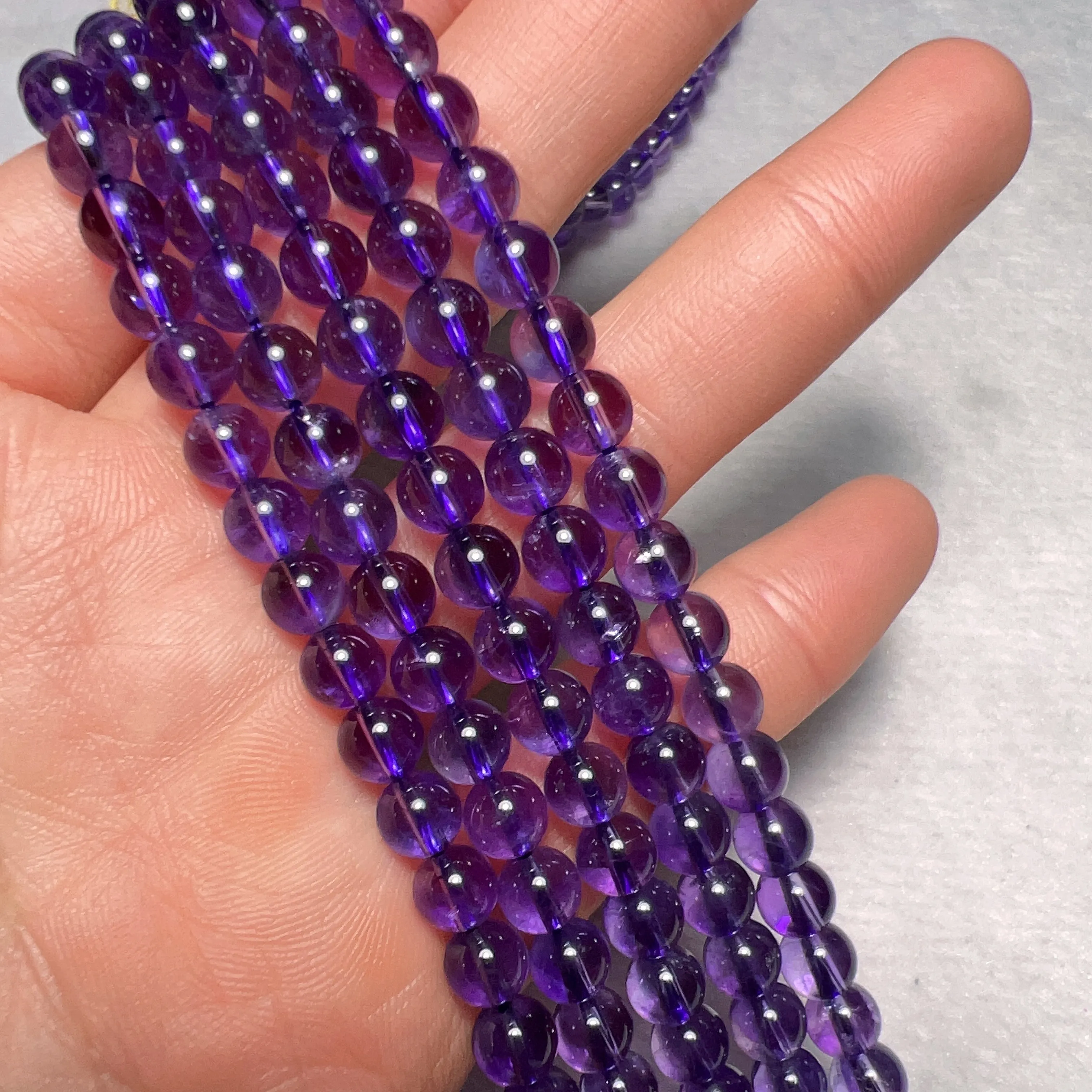 Nice Color - 6mm Natural Amethyst Round Bead Strands DIY Jewelry Project