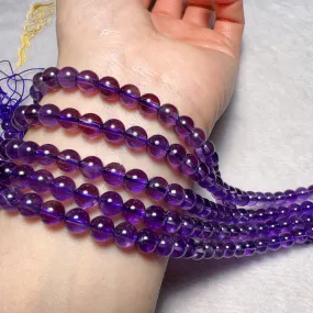 Nice Color - 6mm Natural Amethyst Round Bead Strands DIY Jewelry Project