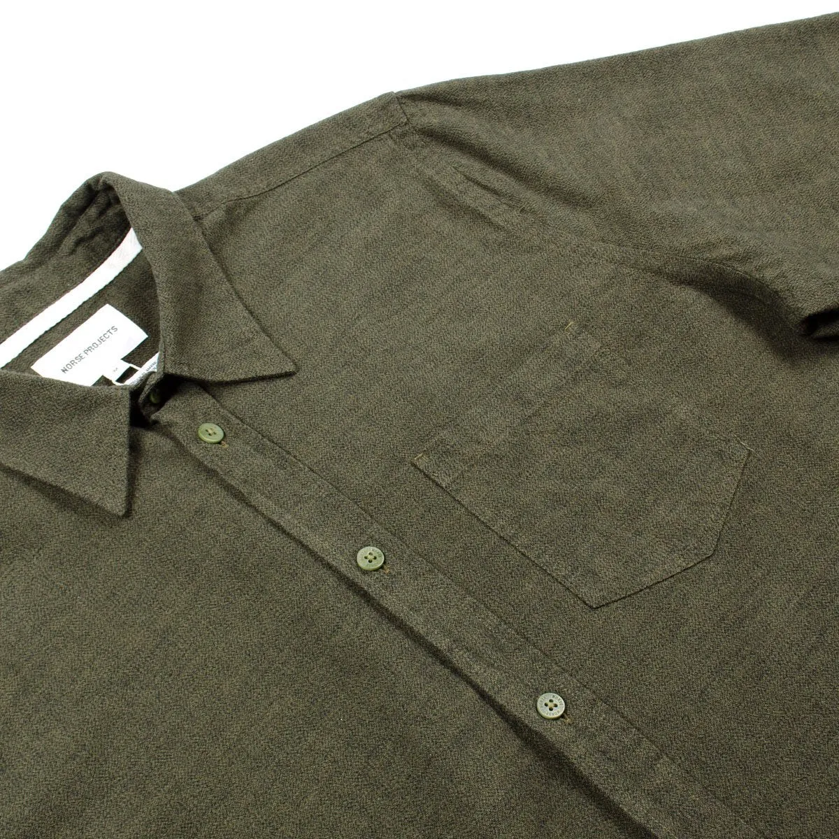 Norse Projects - Hans Mouliné Shirt - Dried Olive