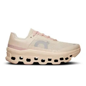 On Women's Cloudmonster Running Shoes - Moon/Fawn