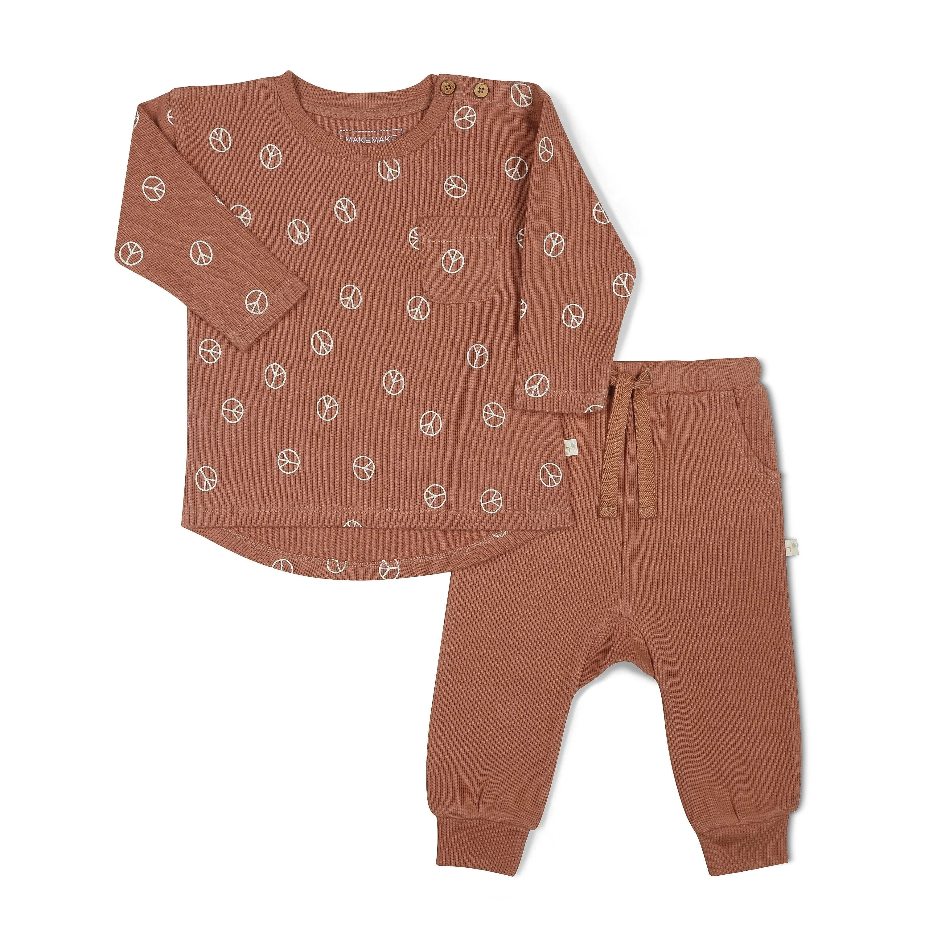 Organic Long Sleeve Tee & Pant Set | Peace