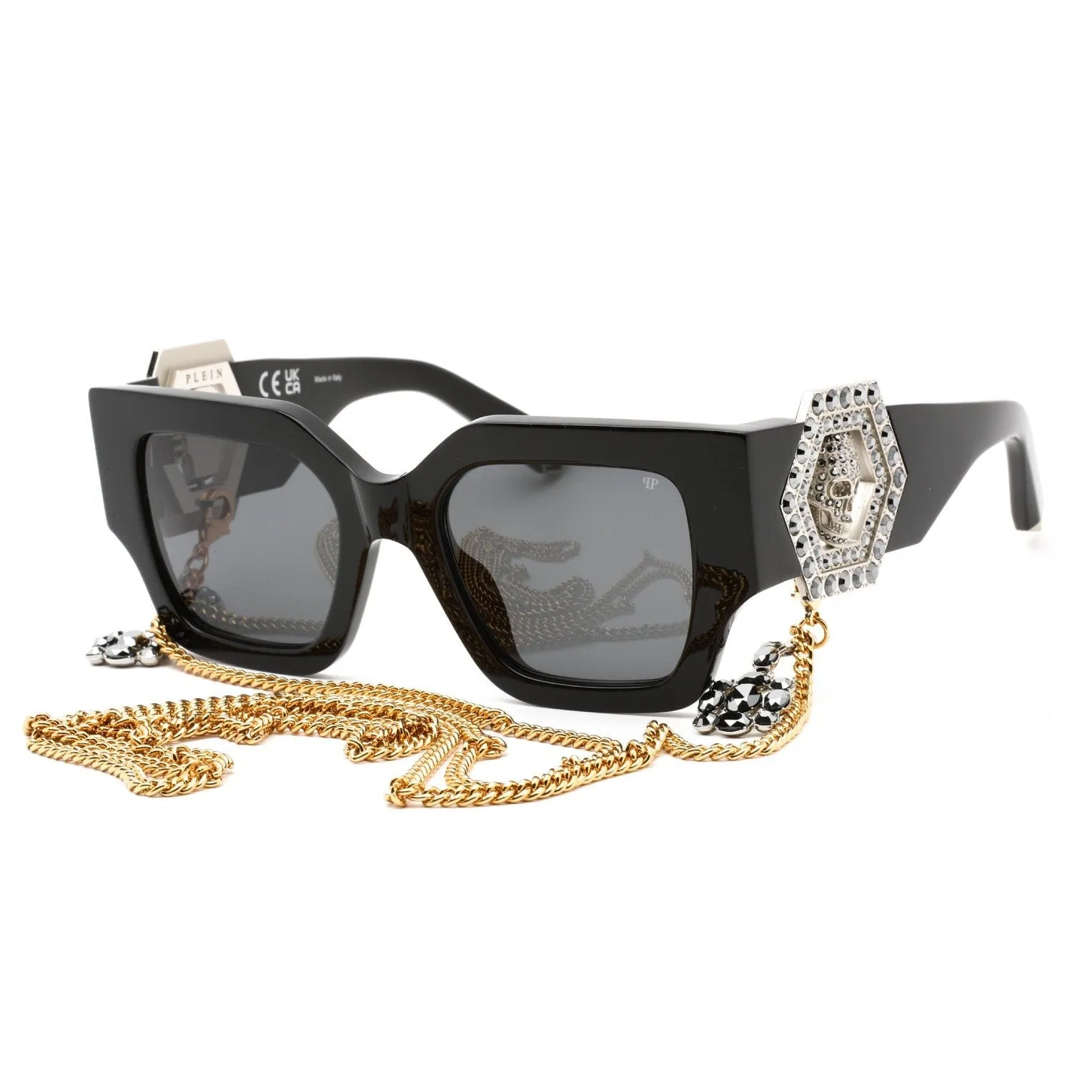 Philipp Plein SPP103S Sunglasses Black / Smoke Women's