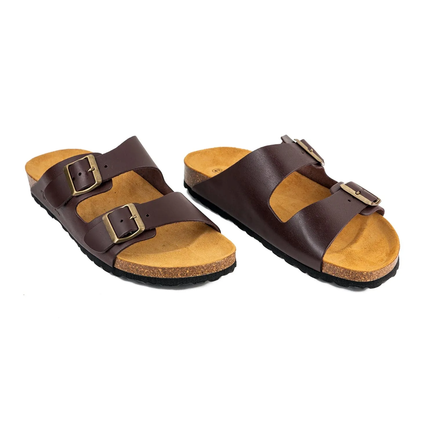 Plain Leather Open Toe Sandals for Men - Ger-VQ