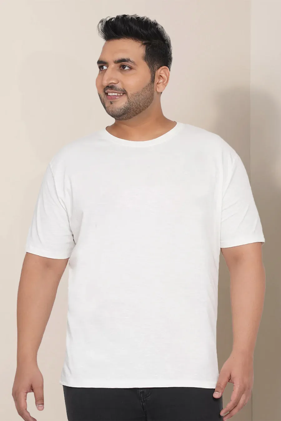 Plus Size - White - Classic Crew