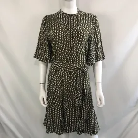 Reiss Olive Print with Belt Dress