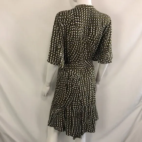 Reiss Olive Print with Belt Dress