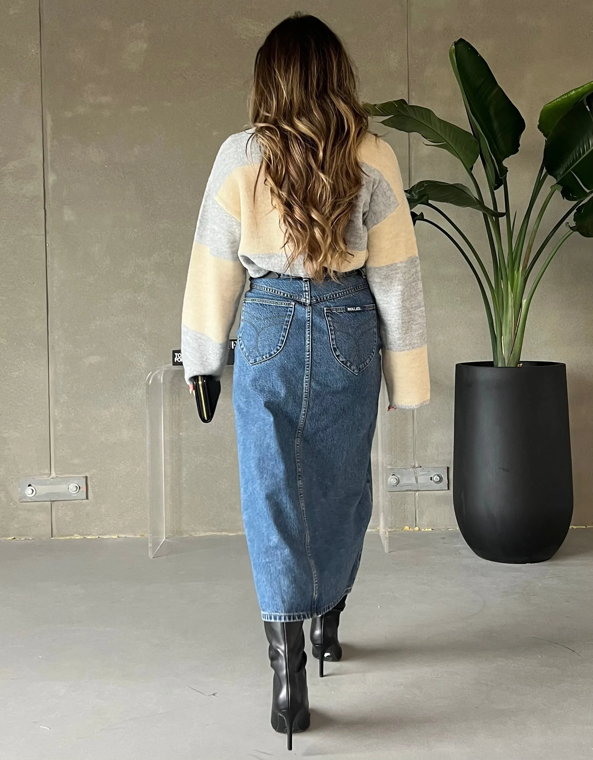 ROLLA'S Chicago Denim Maxi Skirt