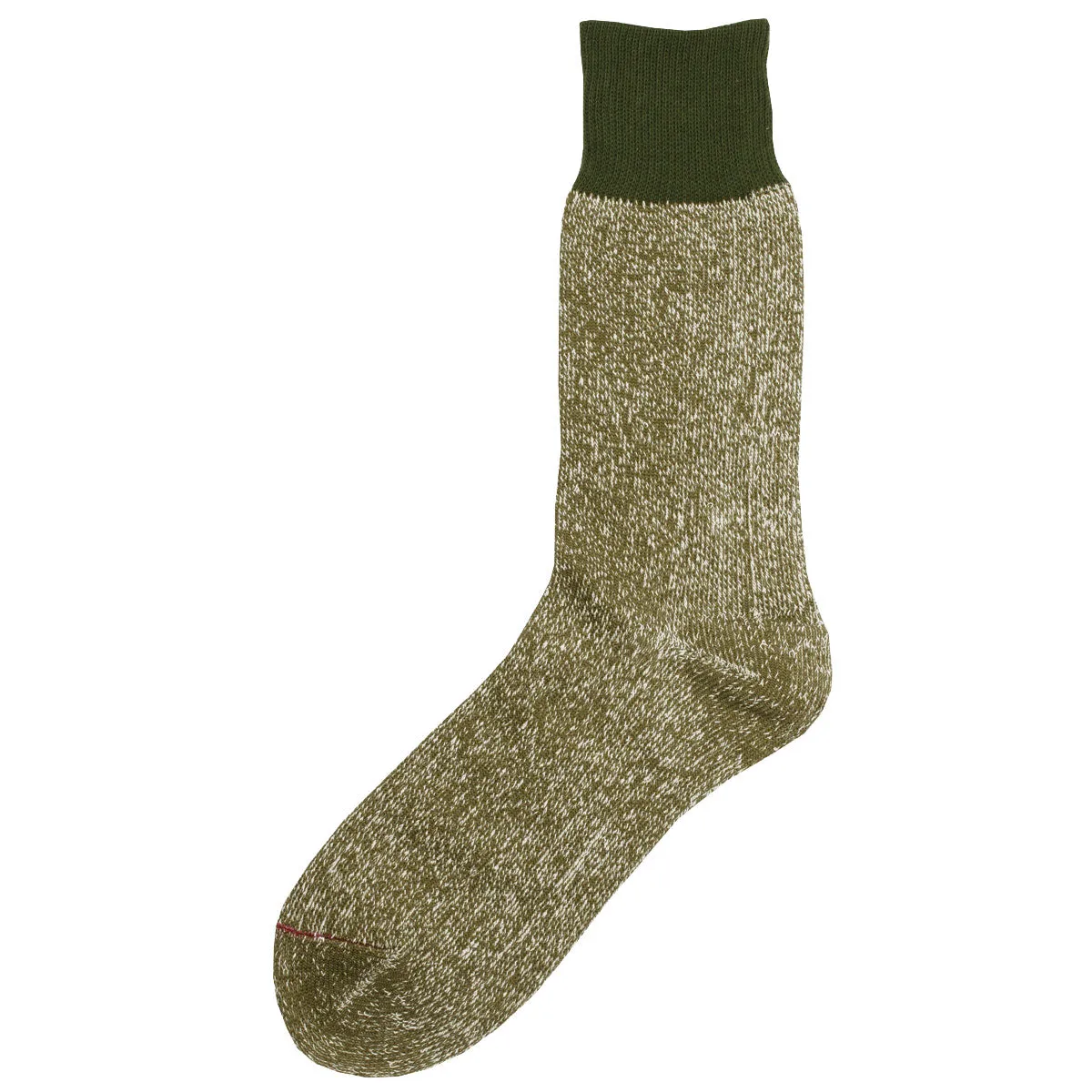 RoToTo - Doubleface Silk / Cotton Socks - Olive / Dark Khaki