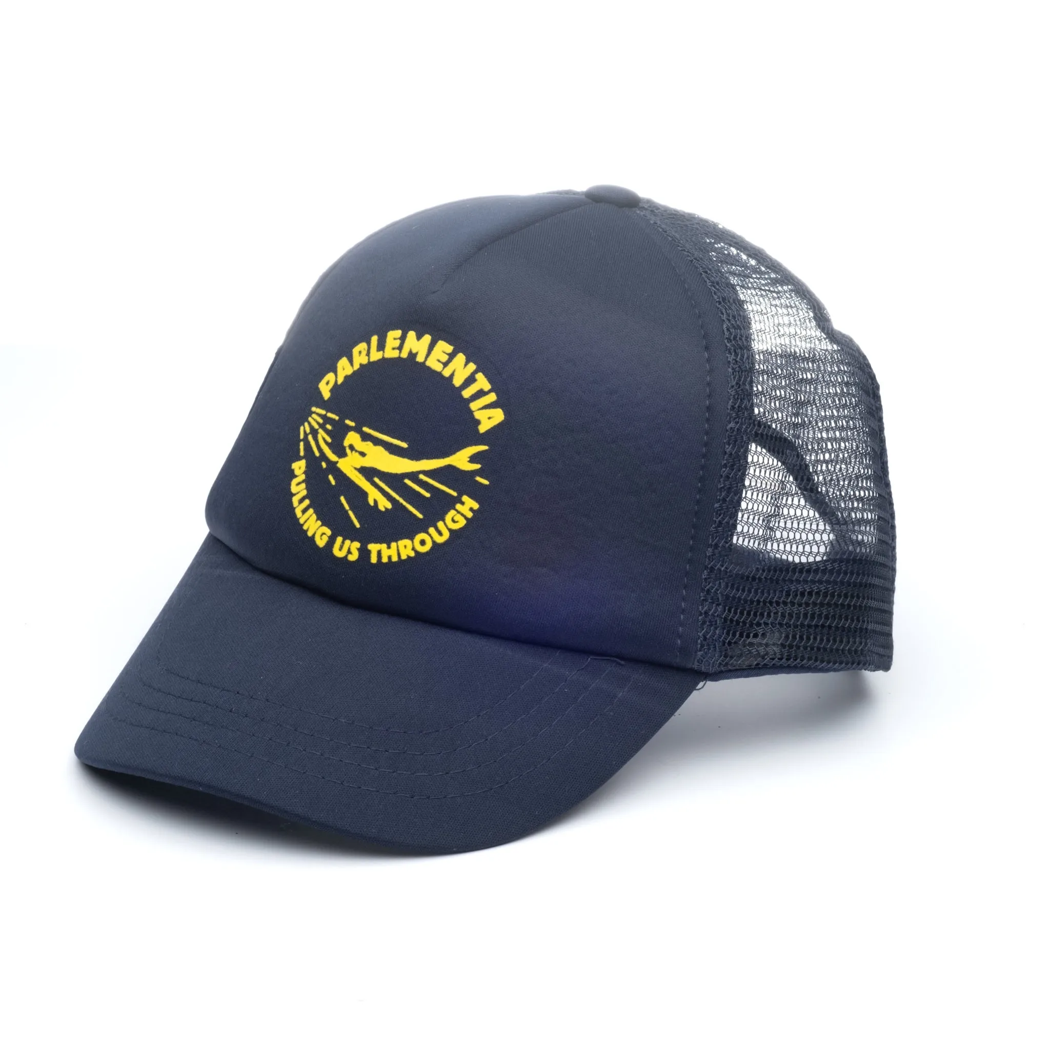 Skate Trucker Kids Navy Cap with Yellow