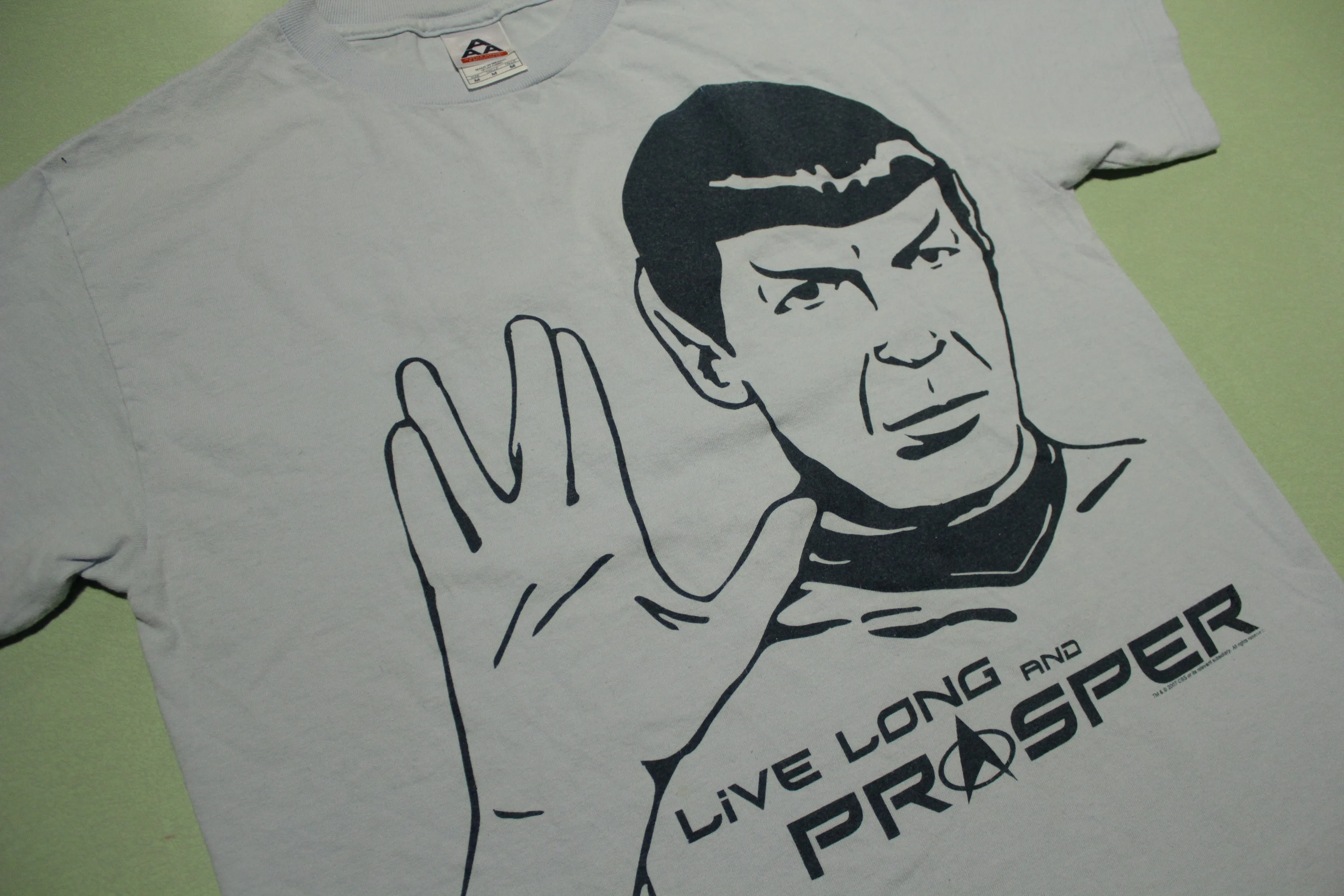 Spock Star Trek Live Long And Prosper 2007 00's Movie Promo Licensed T-Shirt