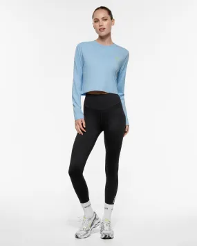 STAPLE CROP LONG SLEEVE TEE SKY BLUE