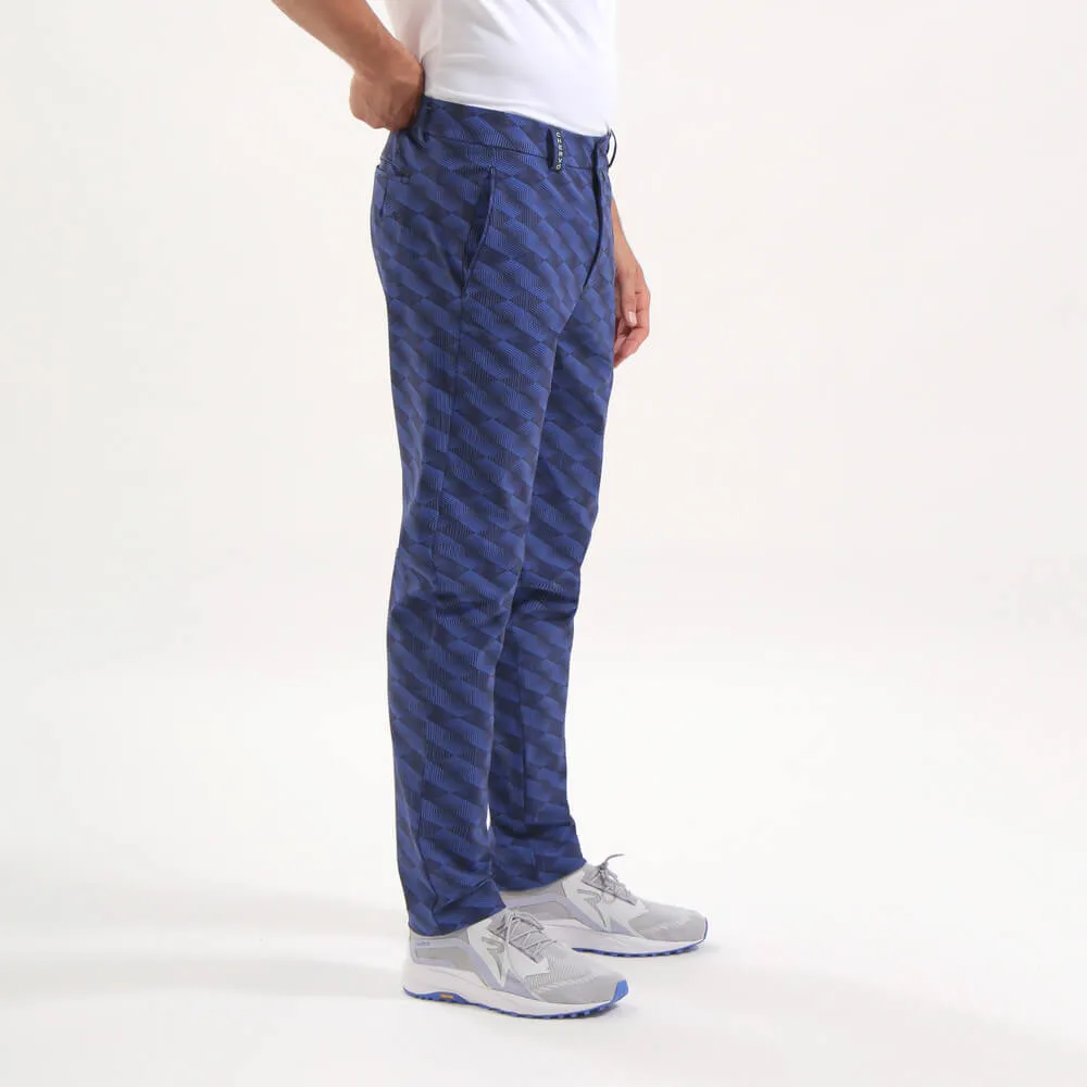 START | 4 WAY STRETCH WELT POCKET PRINTED TROUSERS | FINAL SALE