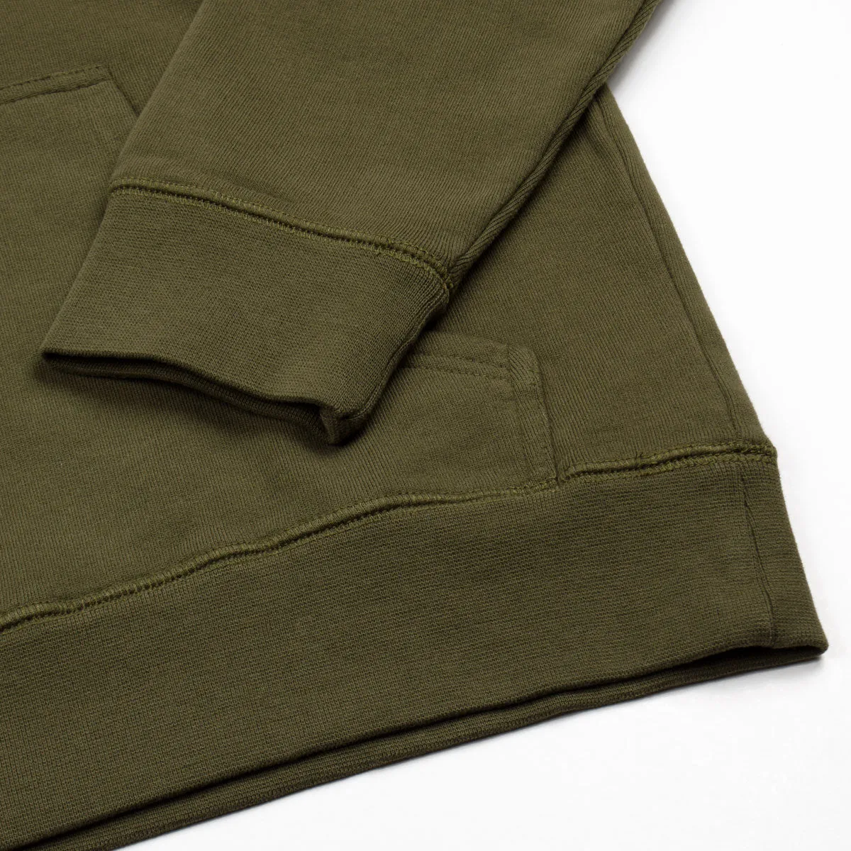 Sunspel - Loopback Overhead Hoodie - Military Green