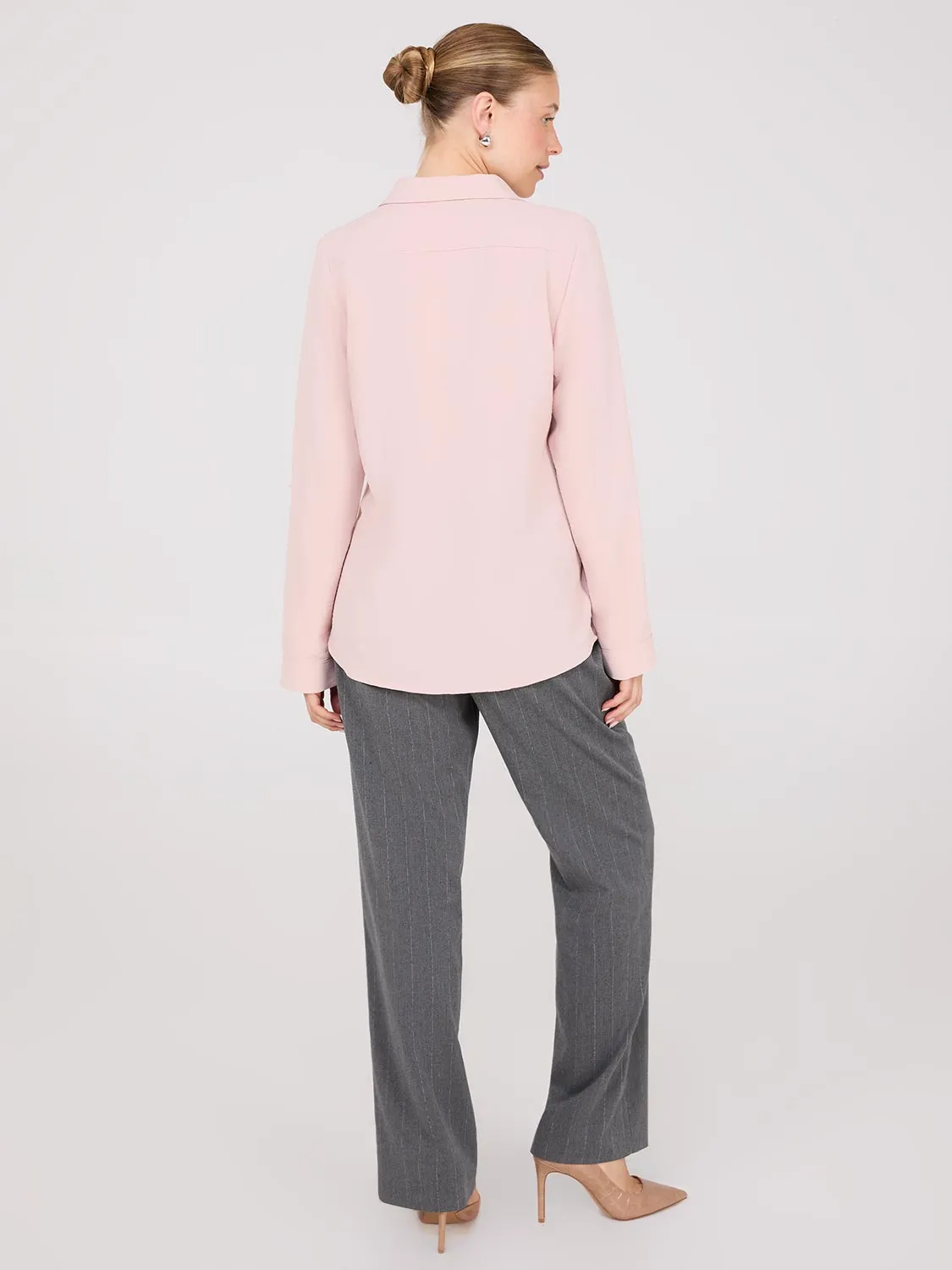 Textured Utility Pocket Blouse