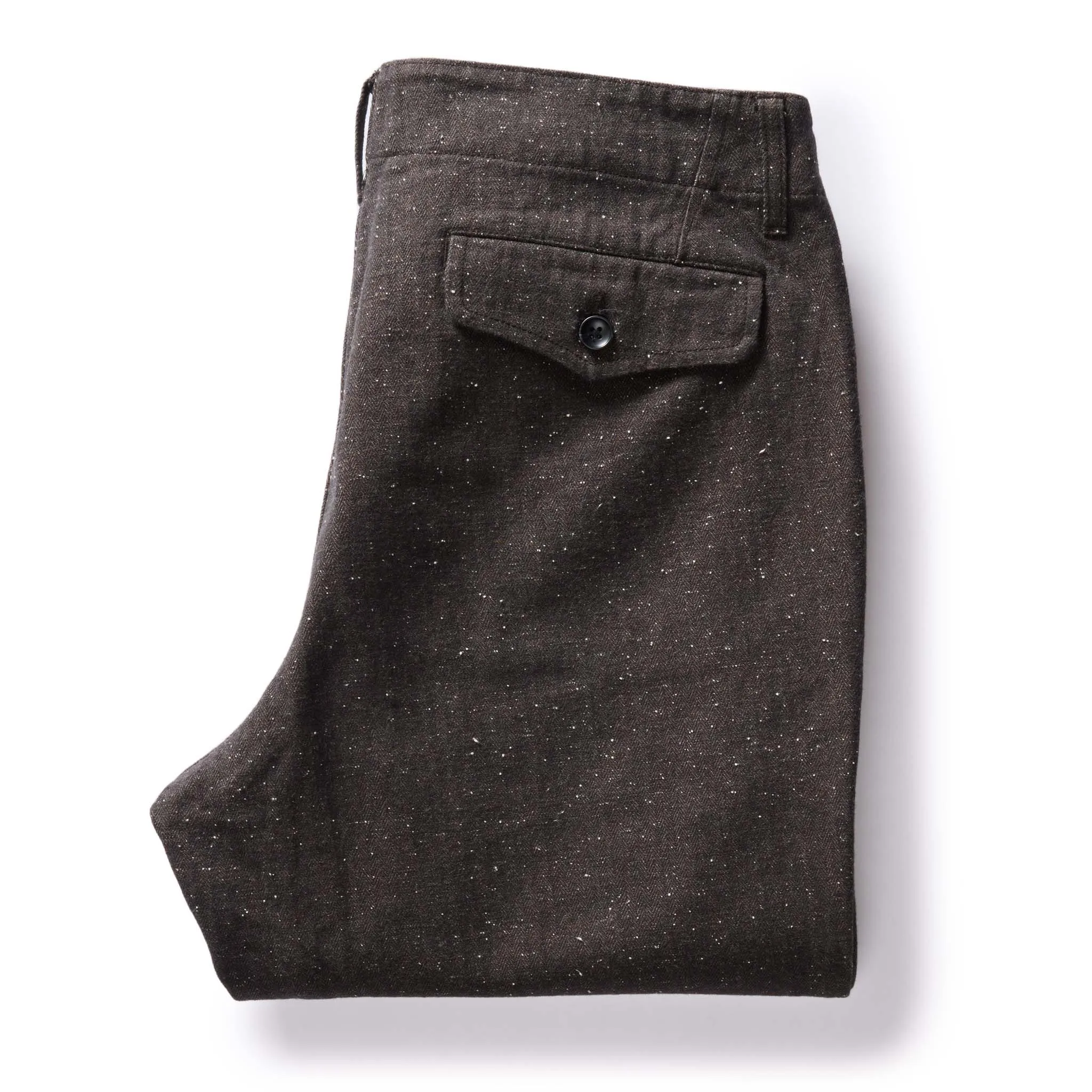 The Carnegie Pant in Peat Nep Herringbone