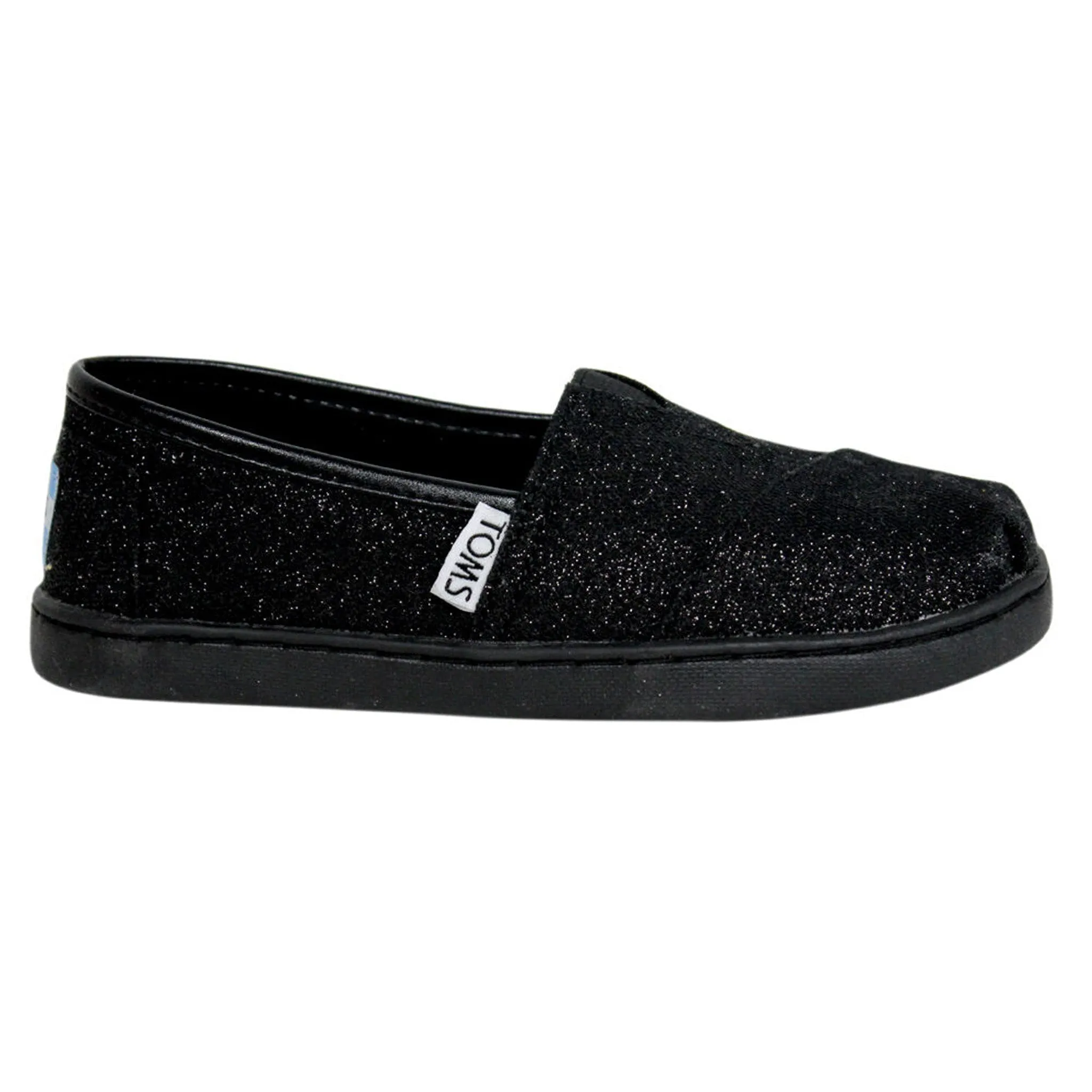 Toms Classic Black Kids Espadrilles