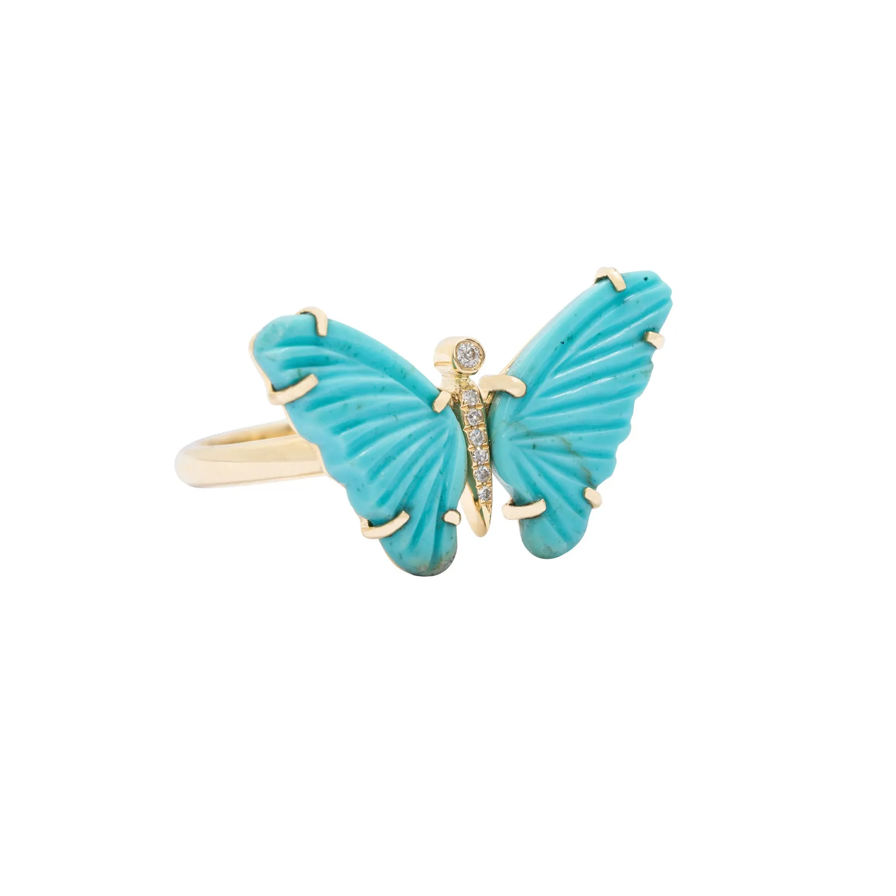 Turquoise Butterfly Ring