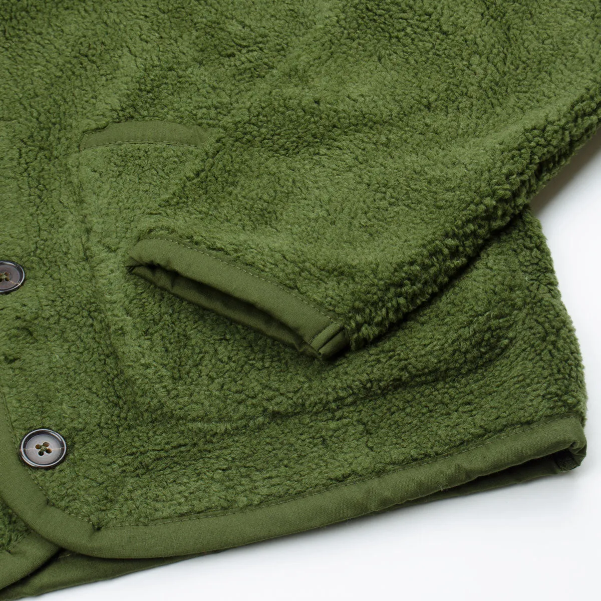 Universal Works - Lancaster Jacket Mountain Fleece - Olive