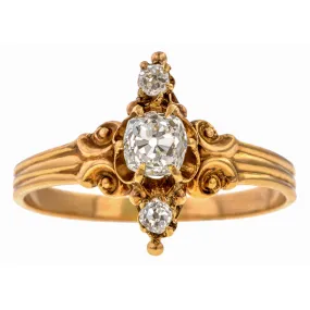 Victorian Diamond Ring, Old Mine cut 0.58ct.