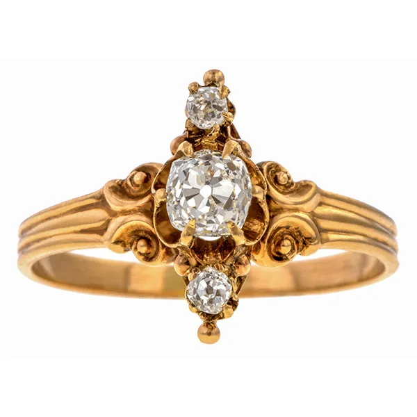 Victorian Diamond Ring, Old Mine cut 0.58ct.