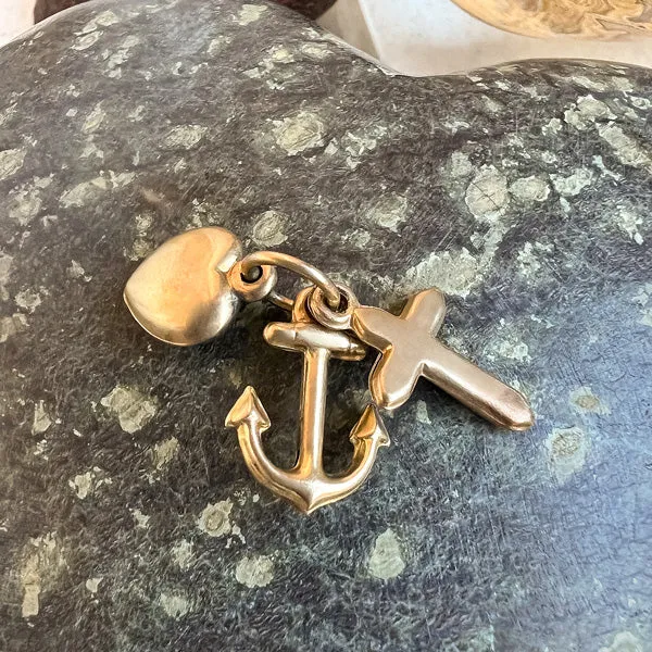 Vintage Hope, Faith & Charity Charm