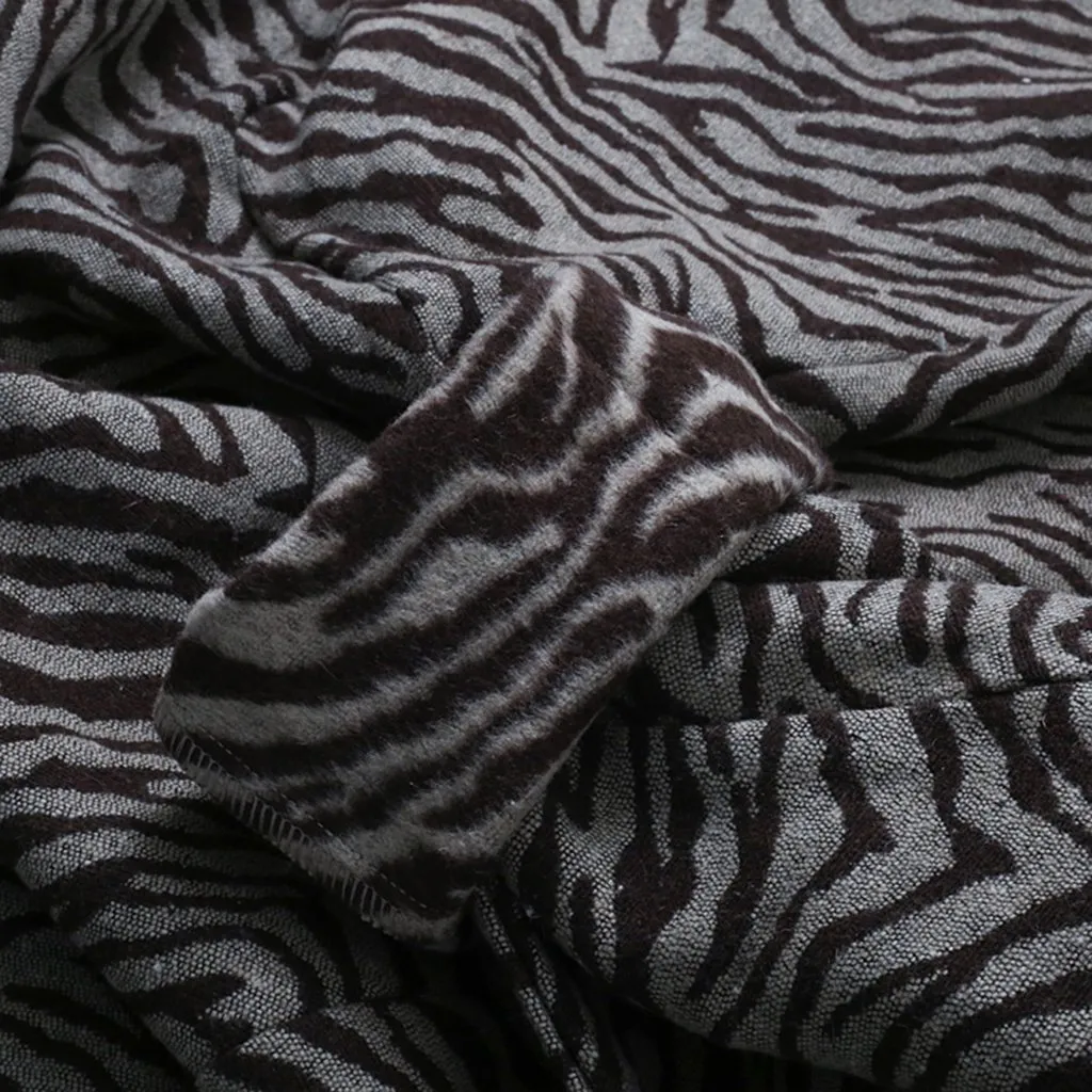 Zebra Stripes Velvet Pants