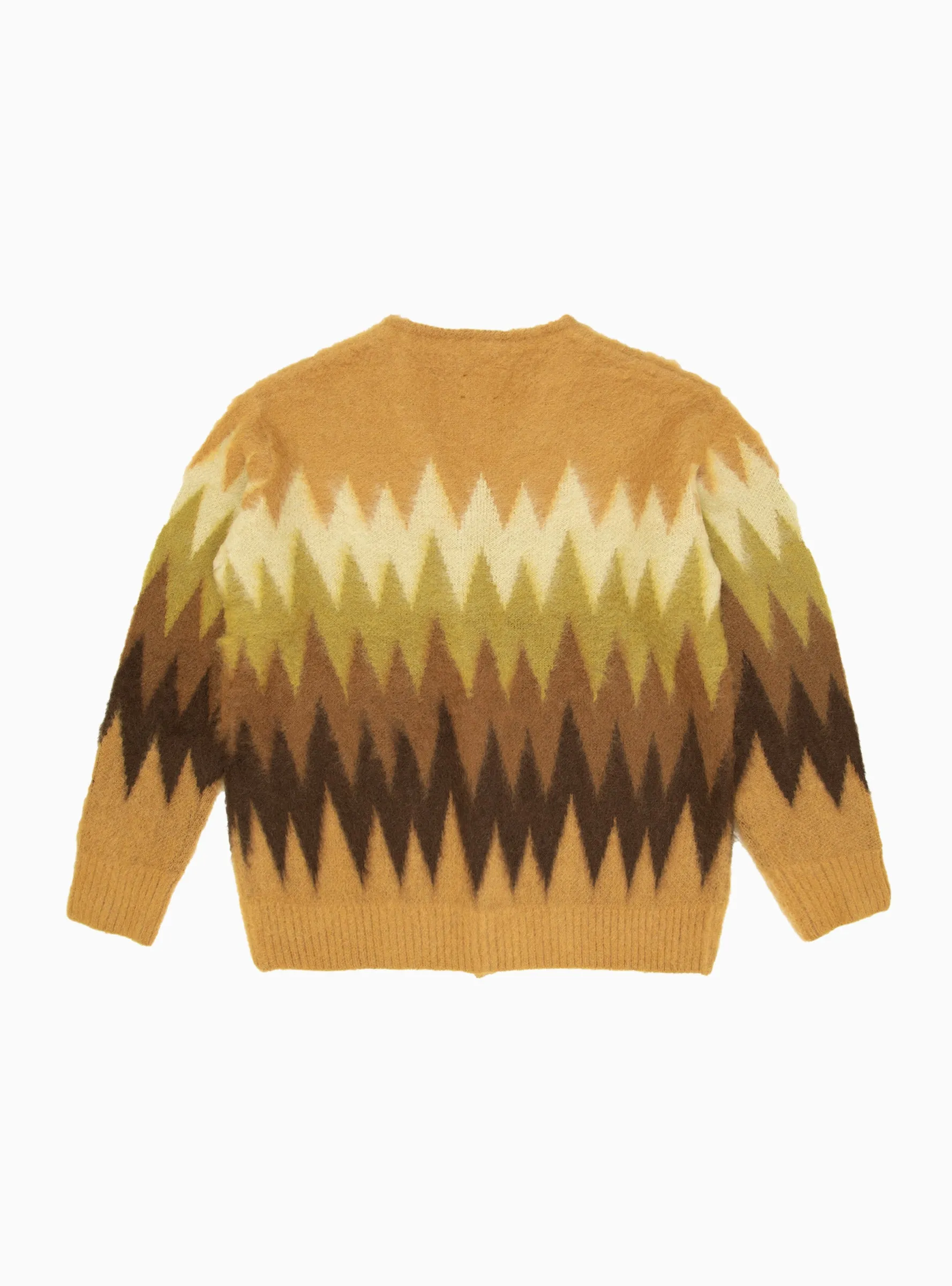 Zigzag Mohair Cardigan Yellow