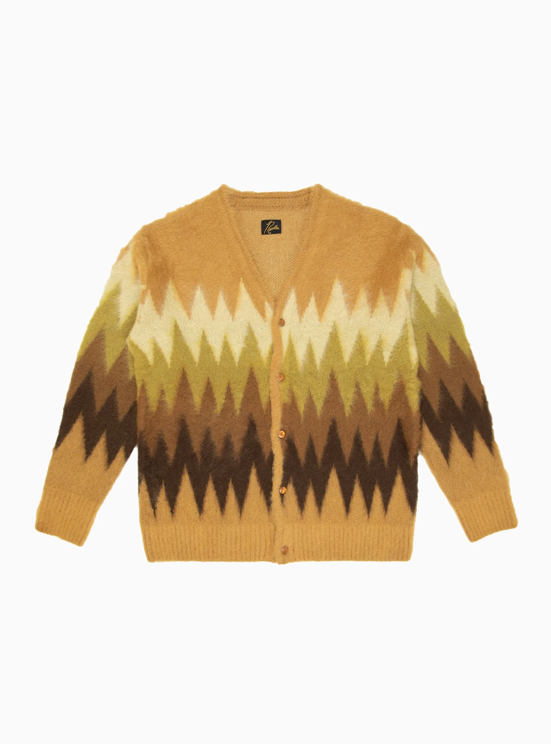 Zigzag Mohair Cardigan Yellow